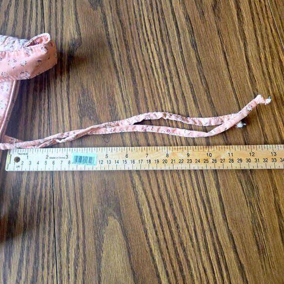 Chateau Corduroy - Small Purse - Peach with flower design -10"x9"x2" - Picture 8 of 11